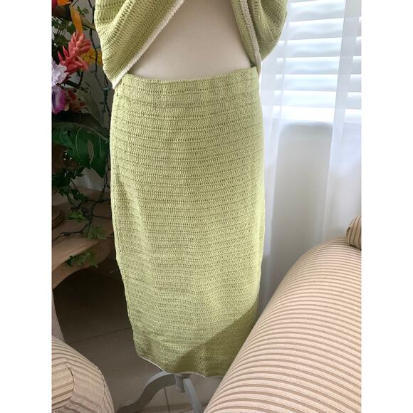 Amour Vert Antibes Tank and Meli Crochet Skirt SET in Melon Ivory Green - Picture 5 of 12